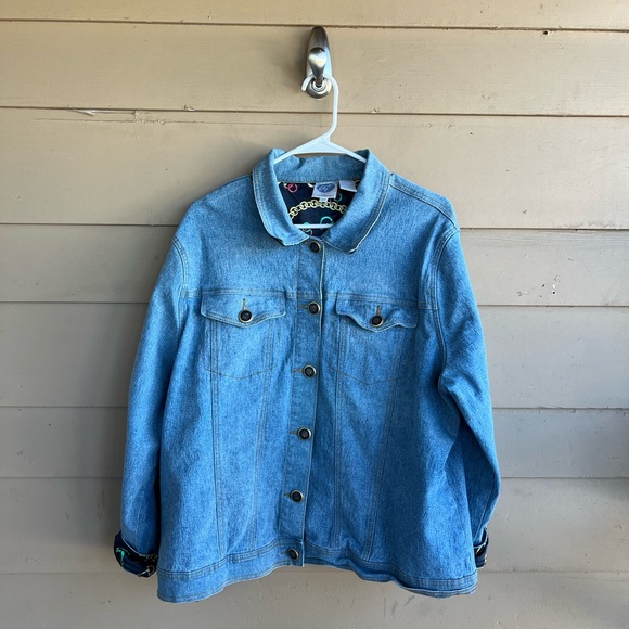 DG2 by Diane Gilman Jackets & Blazers - DG2 by Diane Gilman Vintage Denim Button Down Jacket Size 2x